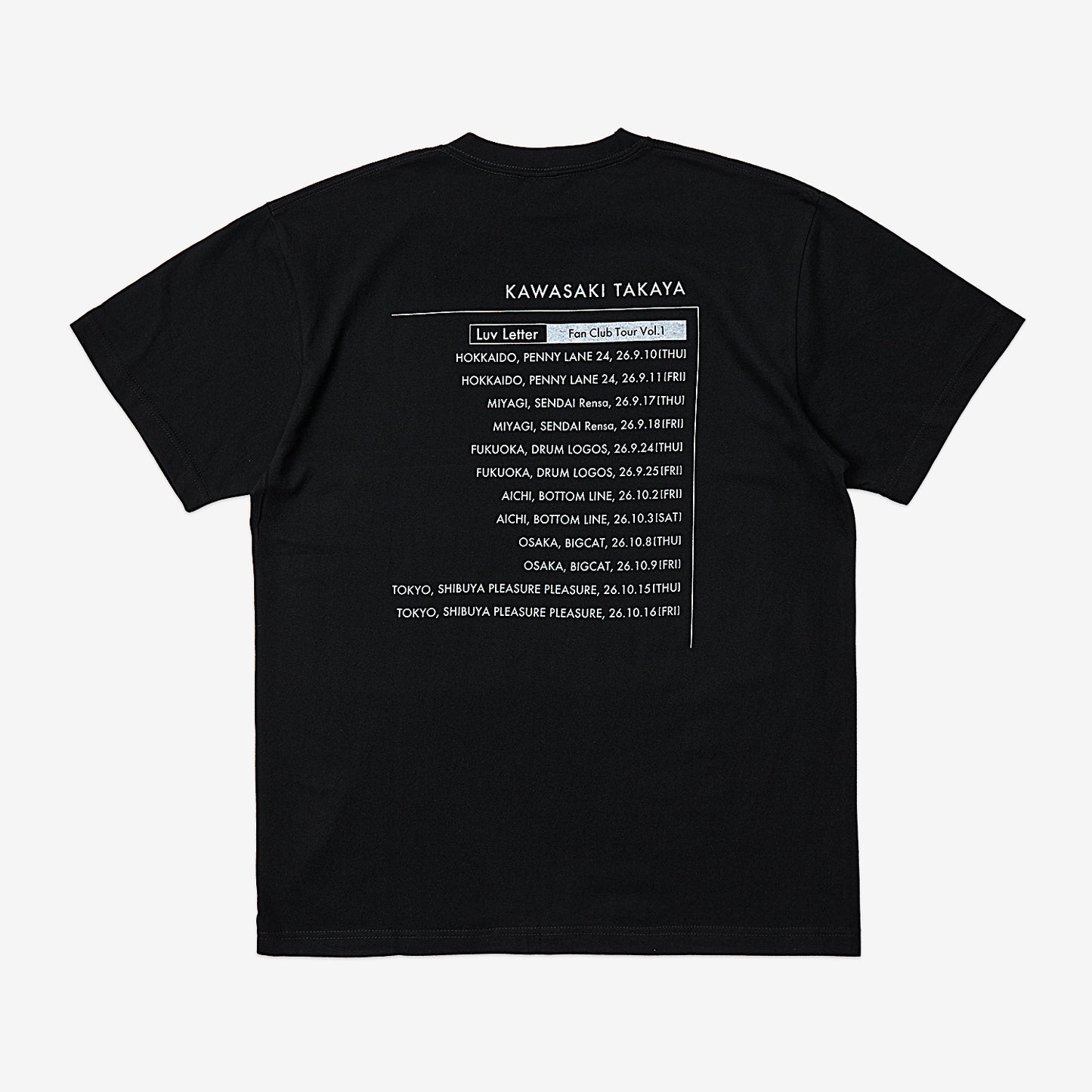 【先行販売】FAN CLUB TOUR 「Luv Letter vol.1」Tシャツ